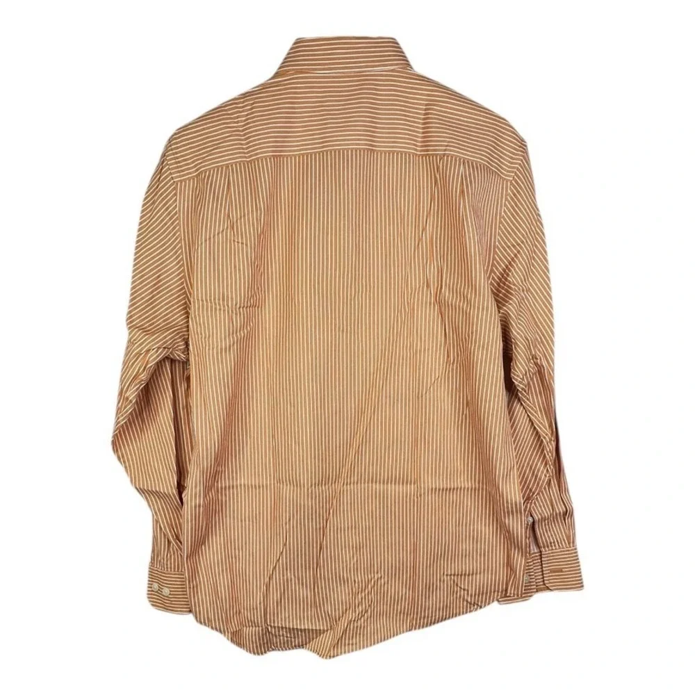 Banana Republic Men's Button Down‎ Shirt Orange Striped Size Medium 15-15.5